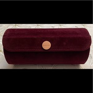 Mary Kay burgundy suede deluxe jewelry case